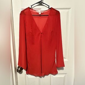 Victoria Secret Red Sheer Kimono Coverup Size Small